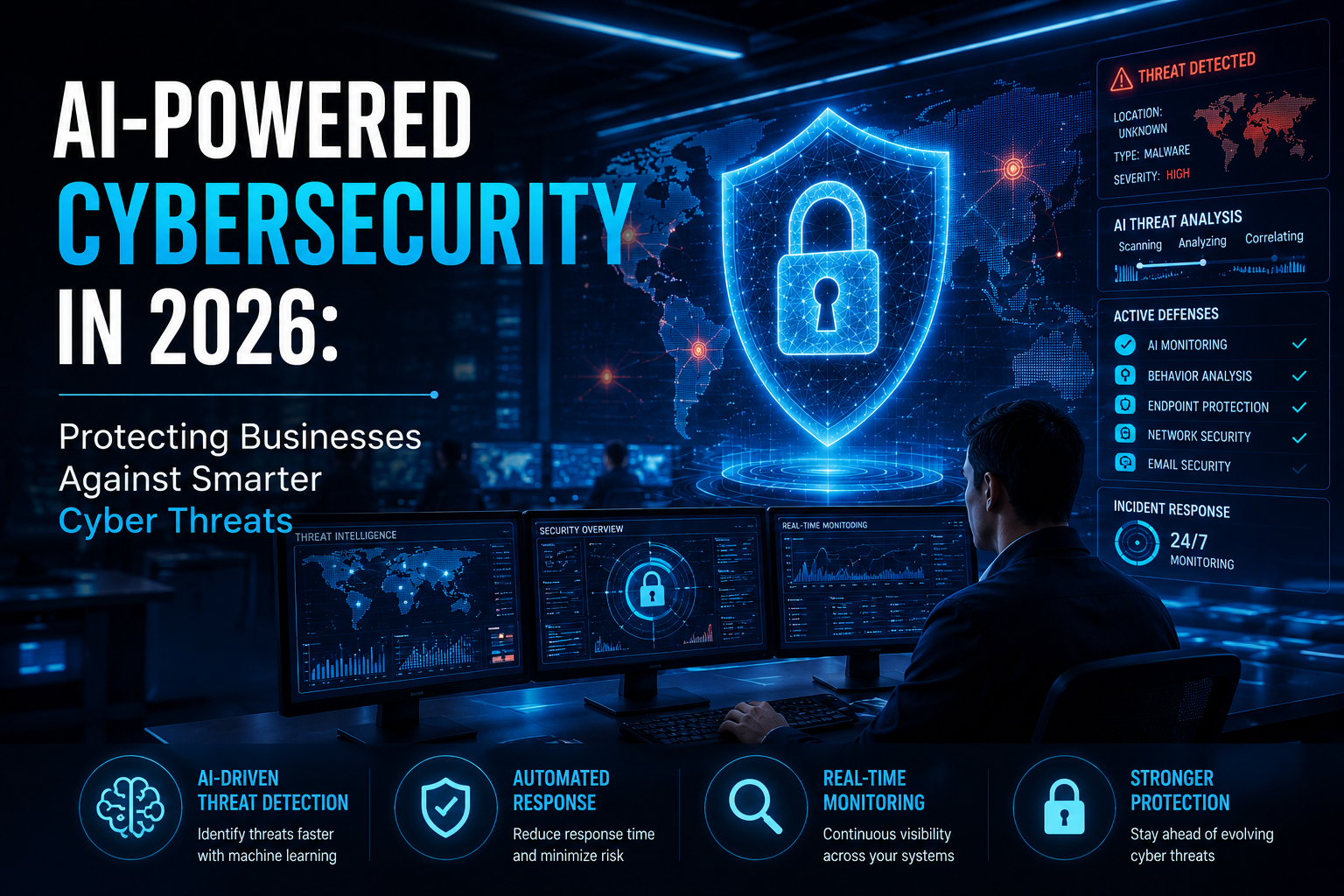 AI-Powered Cybersecurity in 2026: Protecting Businesses Against Smarter Cyber Threats